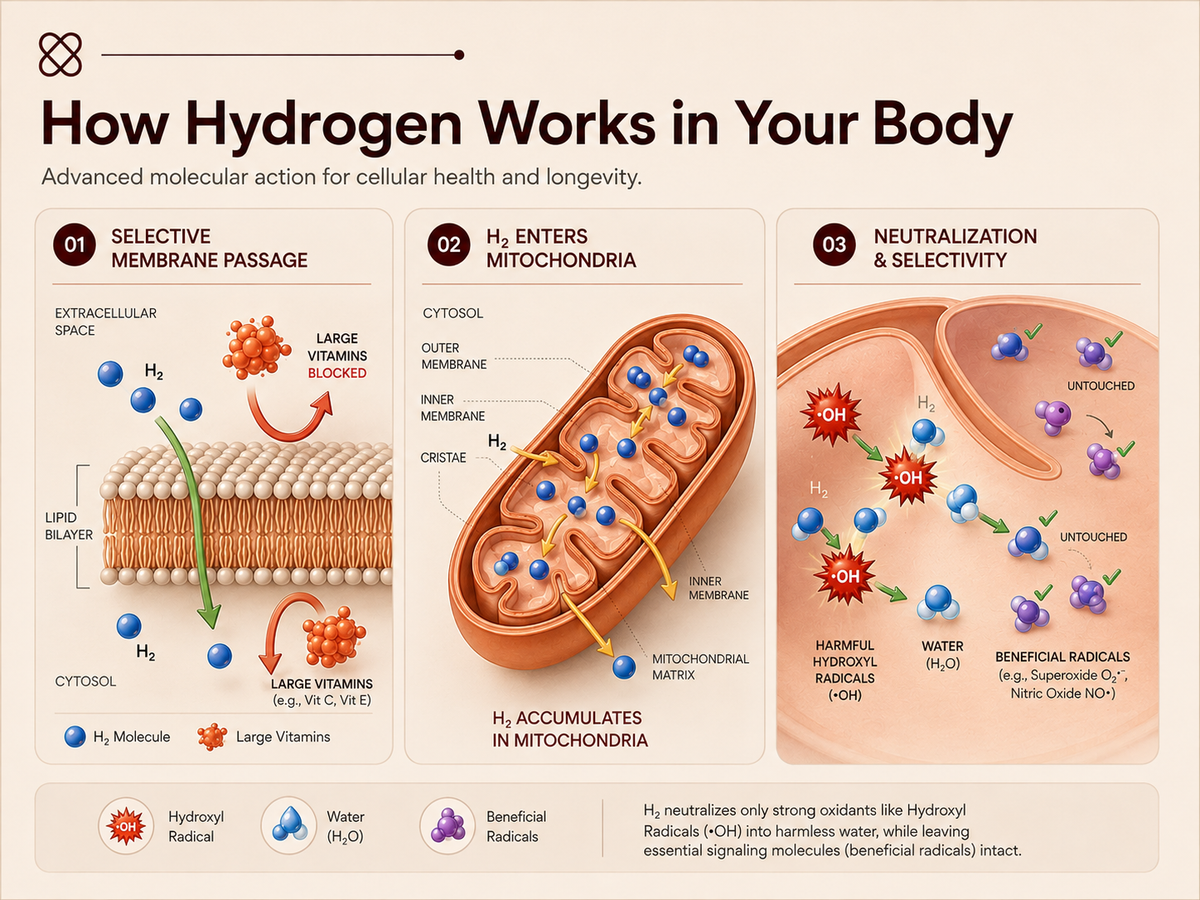 How hydrogen works in your body