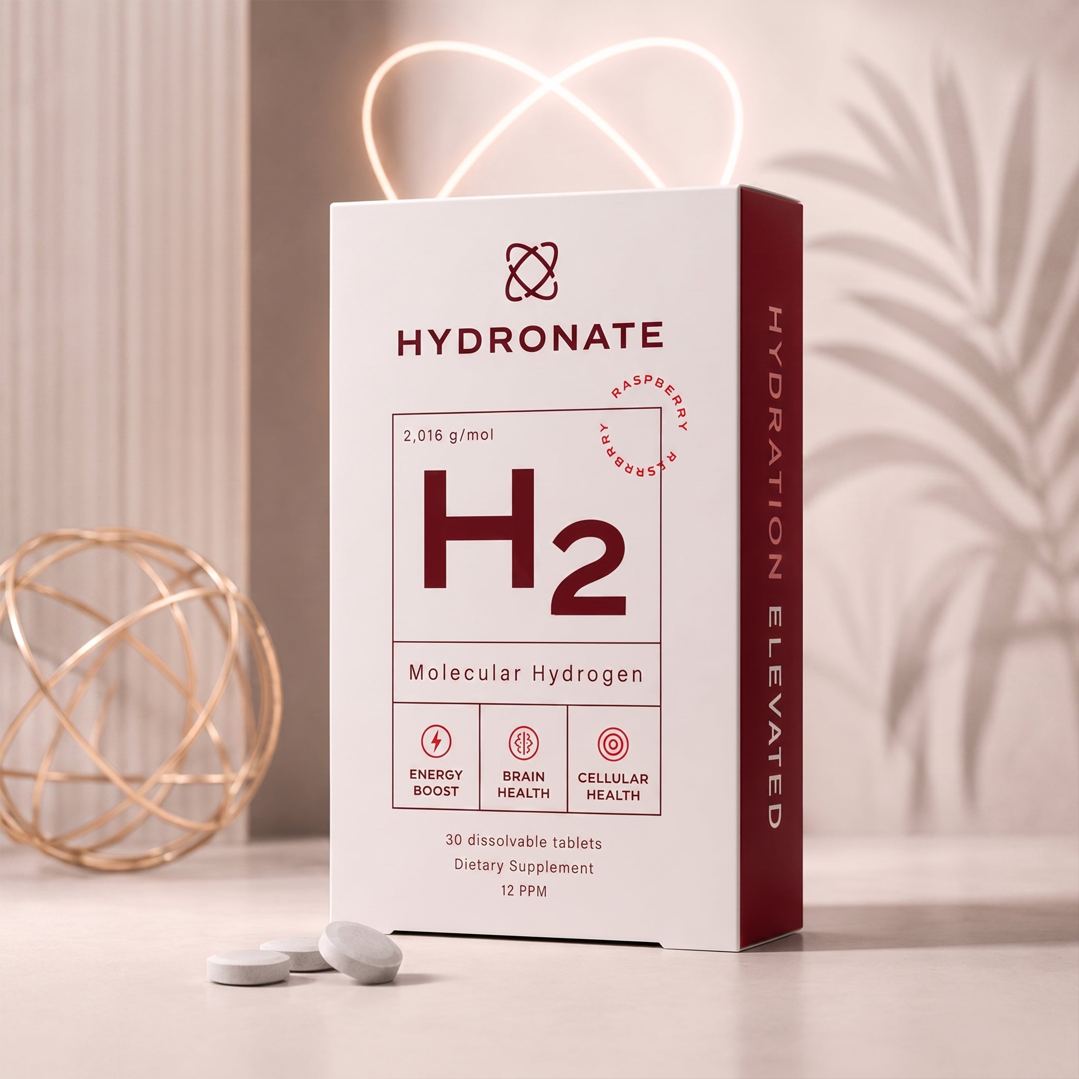 Hydronate molecular hydrogen tablets.